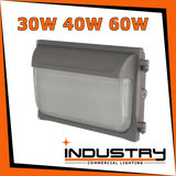 30W / 40W / 60W Power and Color Selectable Low Profile Wall Pack