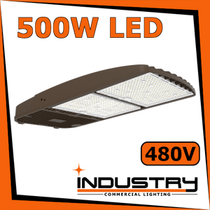 High Voltage 500W LED Shoebox Fixture AC277-480V