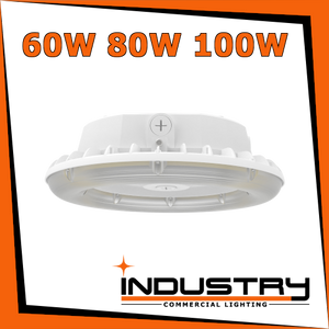 60W 80W 100W Power and Color Selectable Canopy Lights White